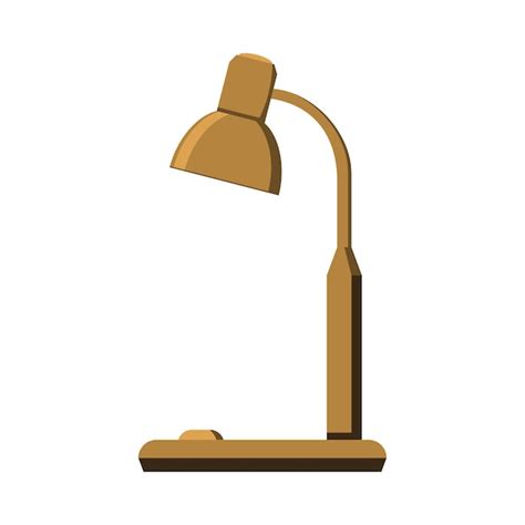 Lampe De Bureau De Vecteur Isol Sur Fond Blanc Vecteur Premium