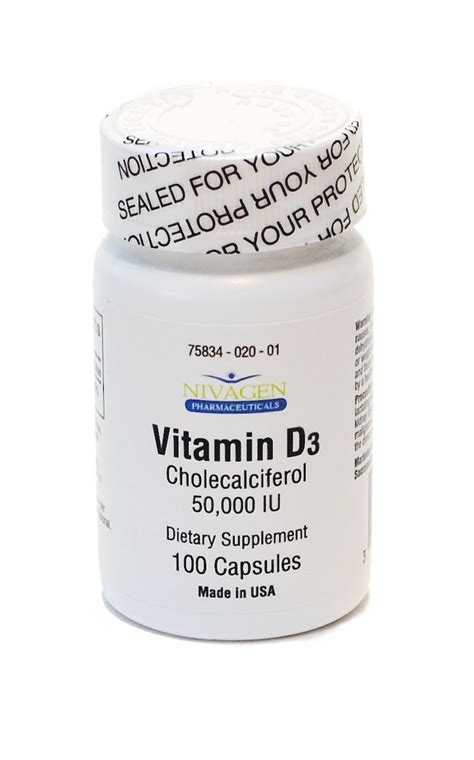 Nivagen Pharmaceuticals Inc Vitamin D3 50000 Iu 100