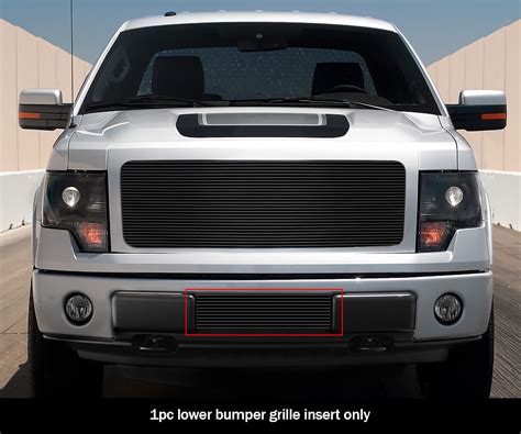 Fits 2009 2014 Ford F 150 F150 Lower Bumper Black Billet Grille Insert 637230833667 Ebay