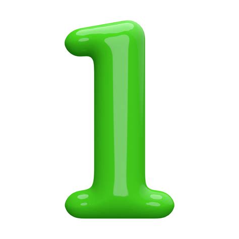 verde burbuja 3d número 1 46646473 PNG