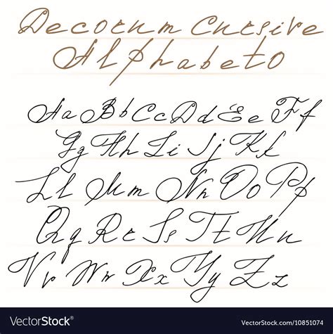 Alphabet In Cursive Letters