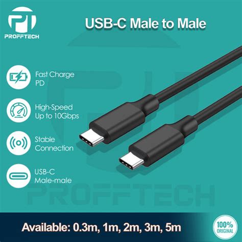 Jual Usb Type C 3 1 Male To Male Cable 30cm 1m 2m 3m 5m 2 Meter Jakarta Pusat Acc M2