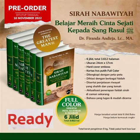 Jual Buku Sirah Nabawiyah 6 Jilid Ustadz Firanda Andirja Shopee