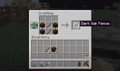 How To Make Dark Oak Fence: Minecraft Recipe