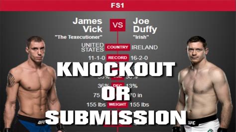 Ufc James Vick Vs Joe Duffy Ufc Predictions Youtube