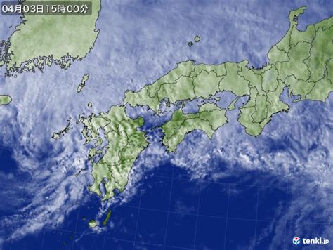 過去の気象衛星西日本2024年04月03日 日本気象協会 Tenkijp