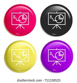 Presentation Multi Color Glossy Badge Icon Stock Vector Royalty Free