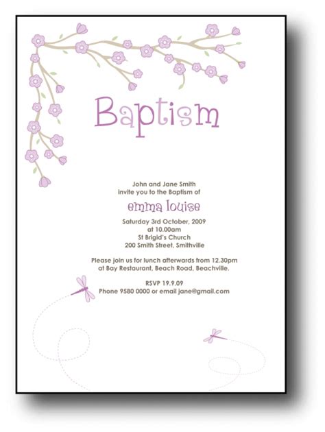 Baptism Girl Invitations