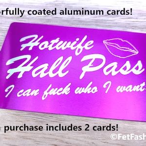 Hotwife Hall Pass Card Sex Coupons Reusable Sex Token Naughty Gift Game