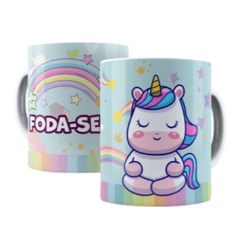 Caneca Ceramica Frases Divertidas Unicornio Indelicado 325 Ml Submarino