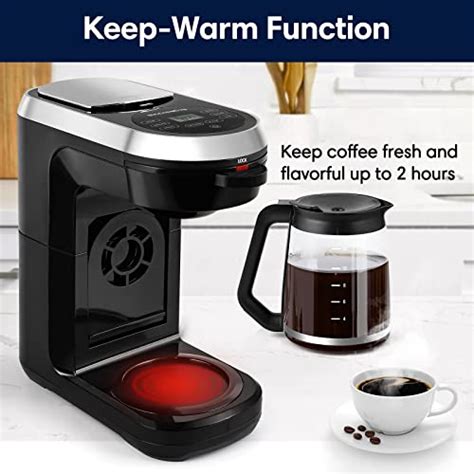 Dual Brew Coffee Maker 12 Cup Programmable Coffee Machine And Single Serve Brewer With Glass