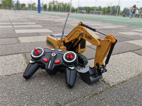 Remote Control Excavator Tractor Backhoe Toy Car RC Fathers Day Kids ...