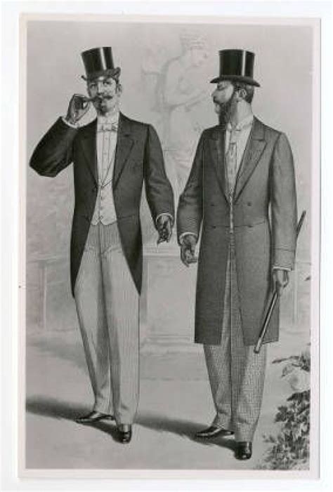 1890s Fashion Plate Morning Coat And Frock Coat England Fashion 1890s Mens Fashion Vintage