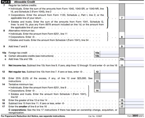 Form 3800 Instructions A Comprehensive Look For Beginners Xoa Tax