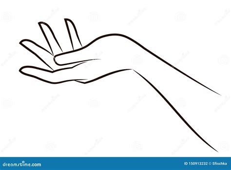 Hand Outline Drawing Drawing Art Gallery Clipart Best Clipart Best ...