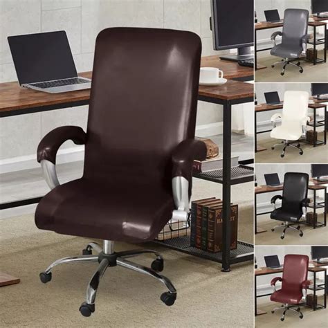 Housses De Chaise De Bureau En Cuir Extensible Housse De Protection