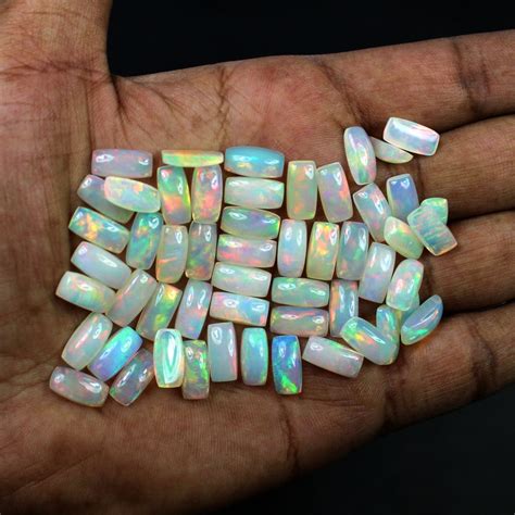 Wholesale Ethiopian Opal Baguette Shape Fire Opal Cabochons Lot AAA