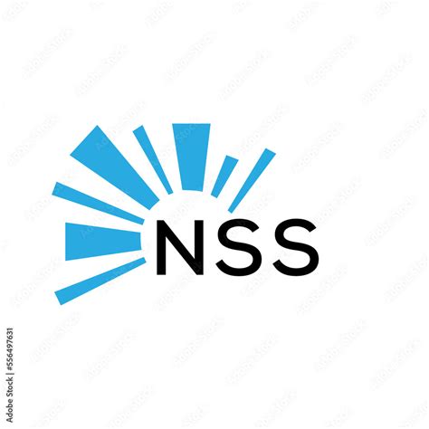 NSS letter logo. NSS blue image on white background and black letter. NSS technology Monogram ...