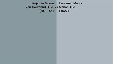 Benjamin Moore Van Courtland Blue Vs Manor Blue Side By Side Comparison