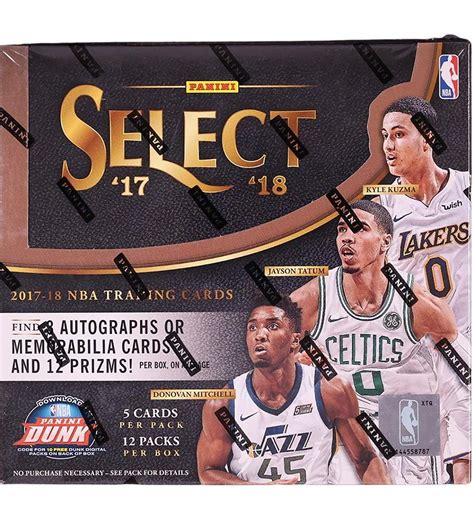 2017 2018 Panini Select Basketball Hobby Box Random Team Break 35