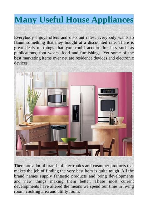 Most useful home appliances