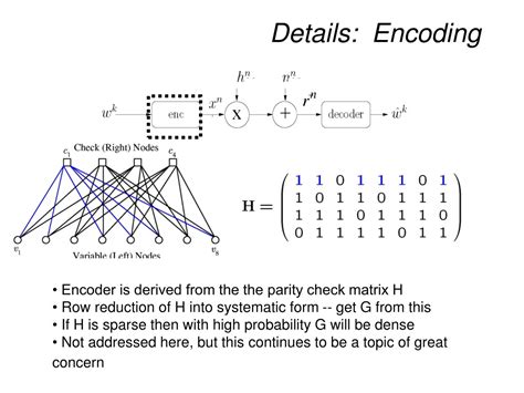 Ppt Part Overview Of Low Density Parity Check Ldpc Codes