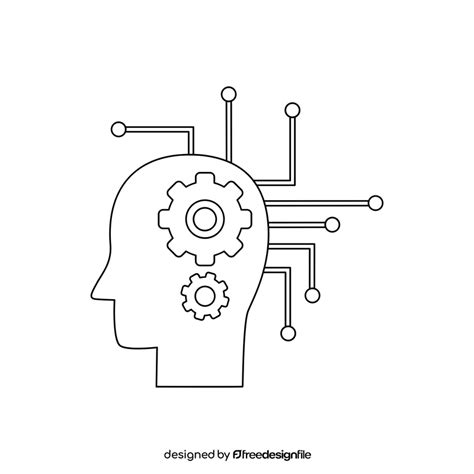 Machine learning black and white clipart free download