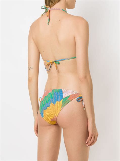 Amir Slama Printed Triangle Bikini Set Farfetch