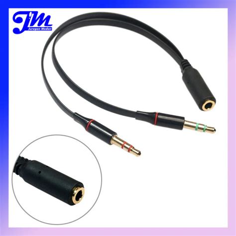 Splitter Audio Jack 3 5mm Female Ke Dual 3 5mm Male HiFi Mic Hear