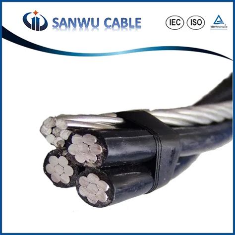 High Reliability Aerial Bunched Cable Three Core Xlpe Pvc Pe Insulated