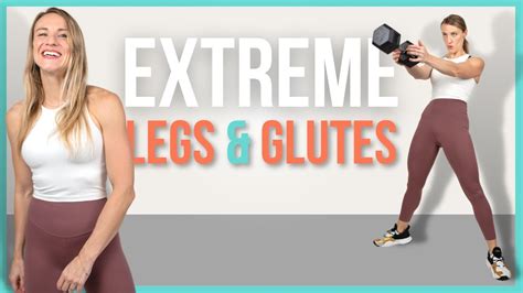 25 Min EXTREME Legs Glutes Workout With Dumbbells YouTube