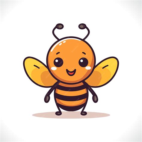 Premium Vector Cute Honey Bee Cartoon Vector Illustration