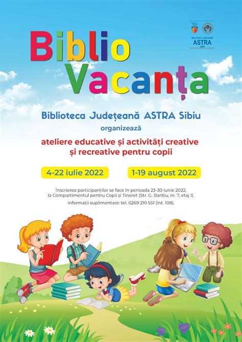 Atelierele Bibliovacanța revin la Biblioteca ASTRA Sibiu Biblioteca