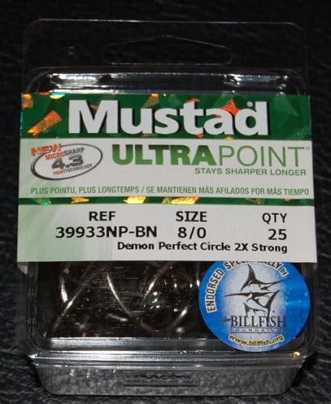 Mustad Np Bn Demon Perfect Circle Inline Hook X Strong Size