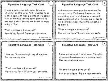 Figurative Language Task Cards By Jessi S Archive Tpt