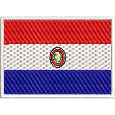 Patch Bordado Bandeira Do Paraguai Cmx Cm Shopee Brasil