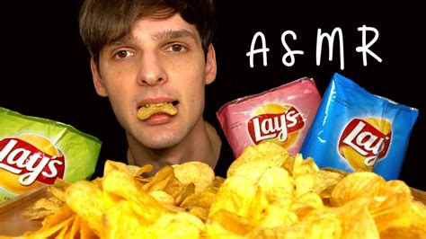 ASMR 3 Flavors Lays Potato Chips No Talking Eating Sounds Mukbang