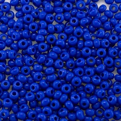 Preciosa Czech Glass Seed Bead 11 0 True Blue Opaque Boundless Beads