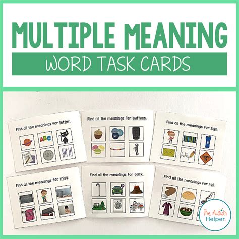 Multiple Meaning Words Flashcards For Grade 3 To 5 Students K5