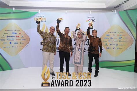 Bukit Asam PTBA Raih 4 Penghargaan Di Ajang TJSL CSR Award 2023