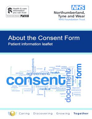 Fillable Online About The Consent Form Northumberland Tyne And Wear