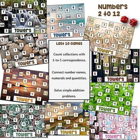 20 Nature Themed Math Number Games My Teaching Cupboard