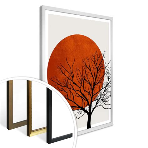 Poster Kubistika Warmer Sonnenuntergang Wall Art De