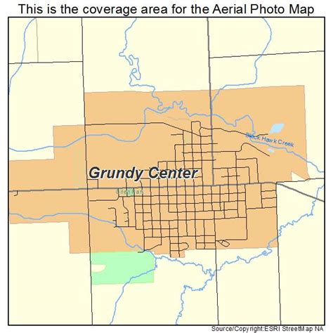 Aerial Photography Map of Grundy Center, IA Iowa