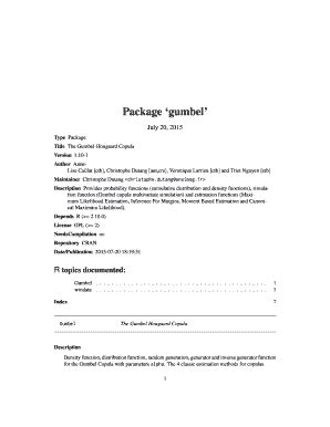 Fillable Online Cran R Project Package Gumbel Fax Email Print Pdffiller