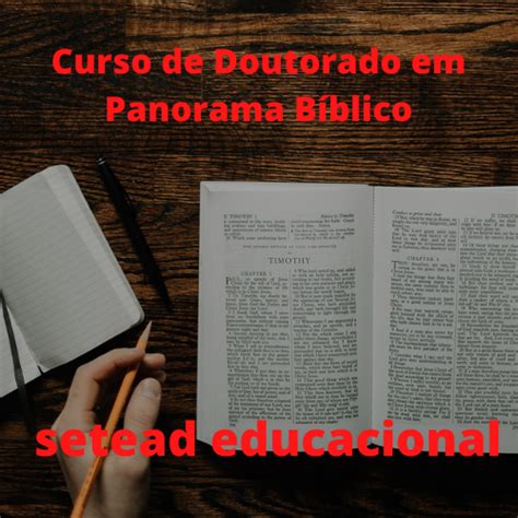 Curso De Doutorado Em Panorama B Blico Portal Setead Educacional