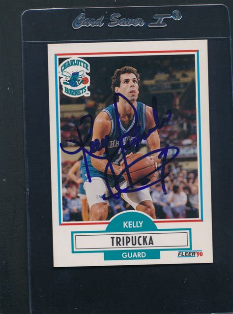 1990 91 Fleer 21 Kelly Tripucka Hornets Signed Auto E127 EBay