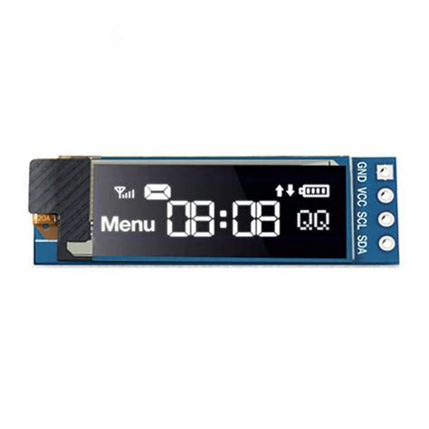 สงางาม0 91 128X32 IIC I2C สขาว OLED จอแสดงผล DIY โมดล DC3 3V 5