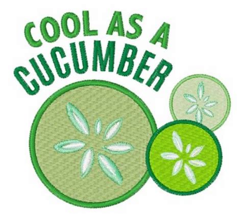 Cool As Cucumber Machine Embroidery Design Embroidery Library At