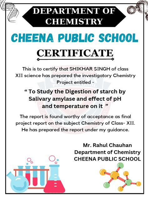 Certificate Chemistry File Pdf